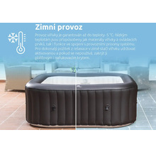 Aufblasbarer Whirlpool für den Winterbetrieb im Aussenbereich.