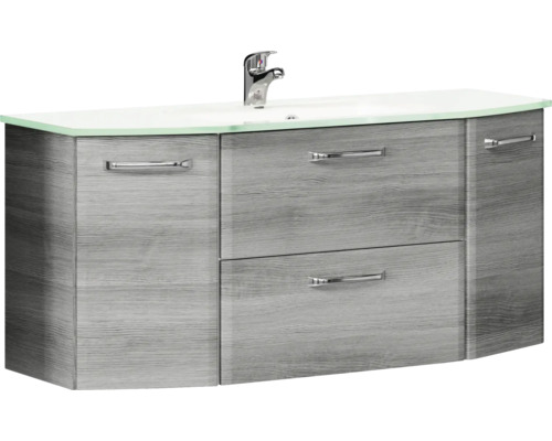 Waschtischunterschrank mit zwei Schubladen und einer Tür