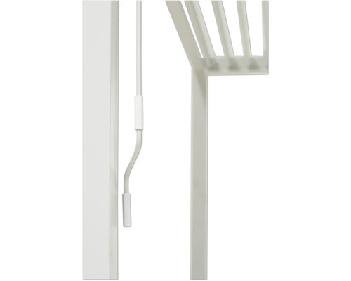 Detailansicht eines Rollladenkastens mit Bedienband