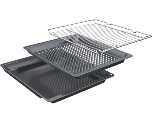 Backblechset mit Fettpfanne, Grillrost und Backrost