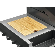 Grilltisch mit Bambus Schneidebrett und Hakenleiste