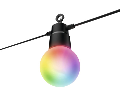 Lichterkette mit mehrfarbiger Glühbirne