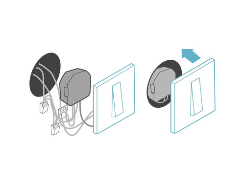 Installationsdiagramm für einen Lichtschalter