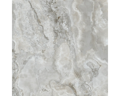Feinsteinzeug Wand- und Bodenfliese Sheffield grey poliert und rektifiziert 119 x 119 x 1,05 cm