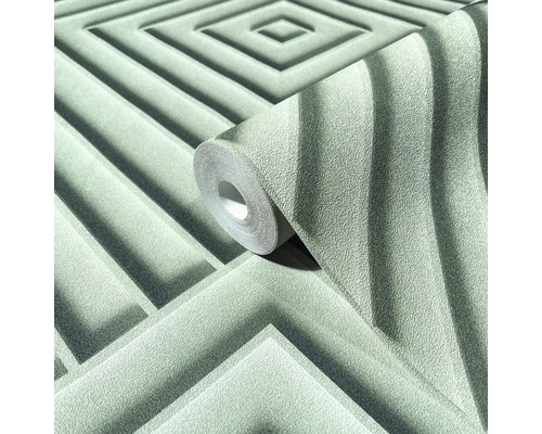 Tapetenrolle mit geometrischem Muster aus Quadraten