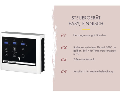 Saunasteuergerät zur Steuerung einer finnischen Sauna