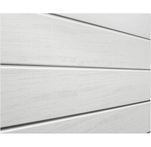Nahaufnahme einer Garagentoroberfläche mit horizontaler Holzmaserung