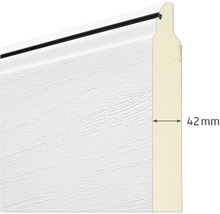 Kunststoff Fassadenverkleidung mit einer Breite von 42 mm.