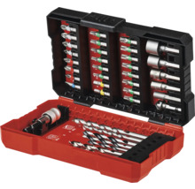 Bohrer und Bit Set in roter Aufbewahrungsbox