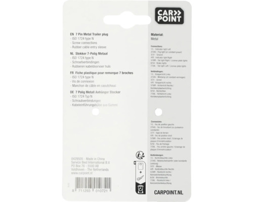 Metall Anhänger Stecker mit sieben Polen