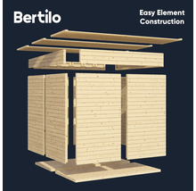 Gartenhaus Bertilo Pentus 1 inkl. Fußboden 247 x 143 cm anthrazit
