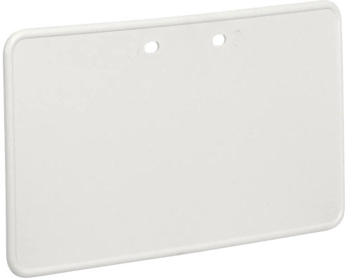 Weißer Kennzeichenhalter