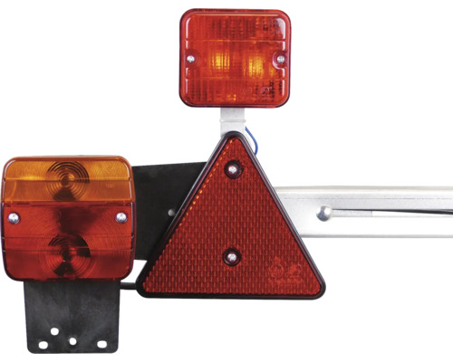 Anhängerbeleuchtung mit Bremslicht, Blinklicht, Rücklicht und Warndreieck