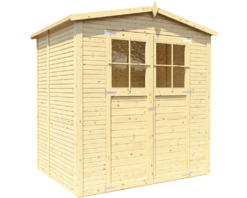 Holzgartenhaus mit Doppeltür und Fenster