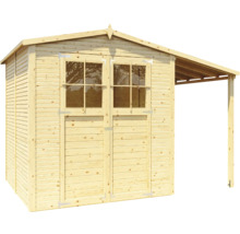 Gartenschuppen aus Holz mit Doppeltür und Vordach