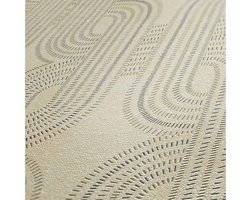 Detailansicht einer Tapete mit grafischem Muster