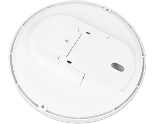 Unterseite einer runden Deckenleuchte mit Befestigung