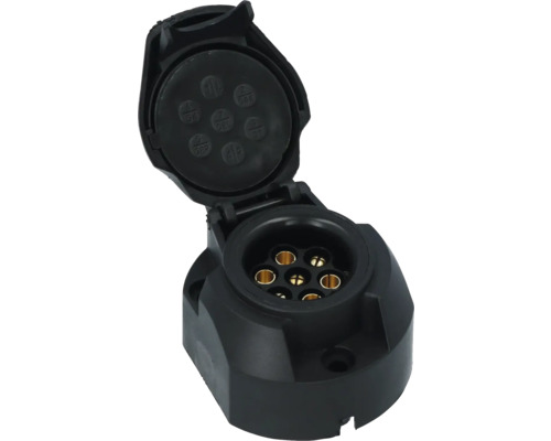 Steckdose für Anhänger mit siebenpoligem Anschluss