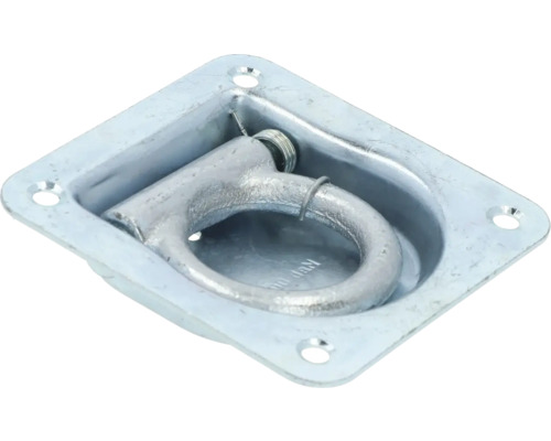 Versenkter Zurrring aus Metall mit quadratischer Platte zur Ladungssicherung