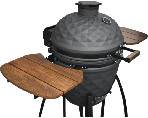 Keramikgrill mit Seitentischen für den Aussenbereich