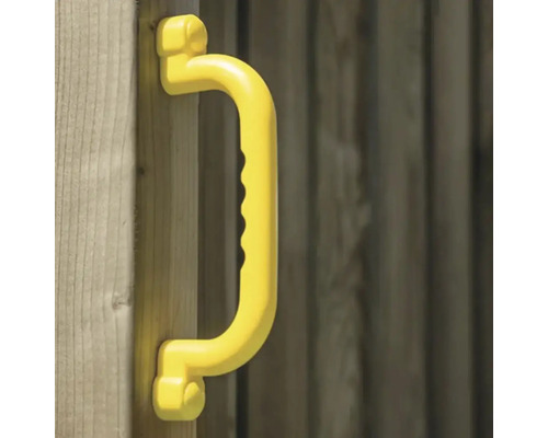 Geländergriff für den Außenbereich an Holzzaun montiert