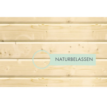 Holzwand mit dem Text Natur belassen