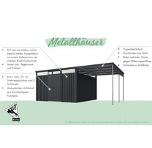 Gartenhaus Karibu Nosten 2 236 x 234,5 cm anthrazit