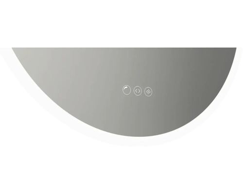 Detailansicht eines Spiegels mit Bedienelementen