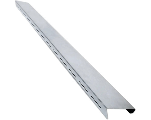 Lange, rechte Eckschutzschiene aus Metall mit Schlitzen