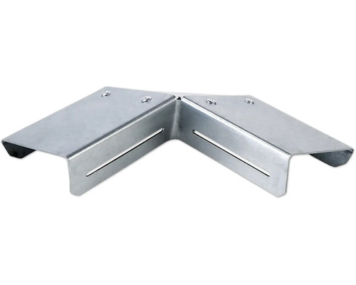 Metallwinkelverbinder mit Schraubenlöchern und Langlöchern