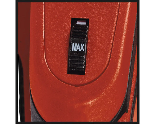 Detailansicht eines Werkzeugs mit dem Schalter auf maximaler Stufe