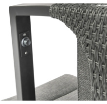 Dining-Set Gartenmöbelset Loungeset bellavista - Home&Garden® 4 -Sitzer Aluminium Polyrattan grau