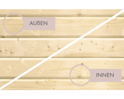 Holzwand für den Außen- und Innenbereich