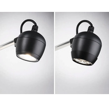 Schwenkbarer Strahler mit LED Leuchtmittel, zur Verwendung als Deckenleuchte oder Wandleuchte.