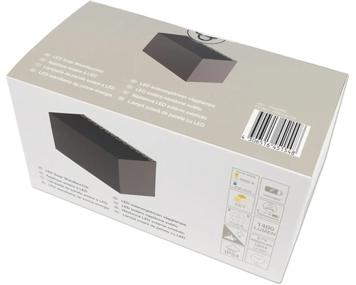 Verpackung einer LED Solar Wandleuchte
