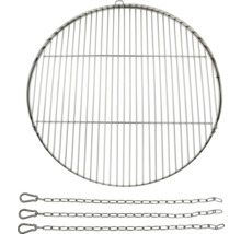 Runder Grillrost mit Kettenaufhängung
