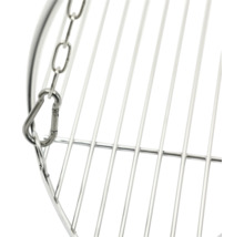 Grillrost mit Kette und Karabinerhaken