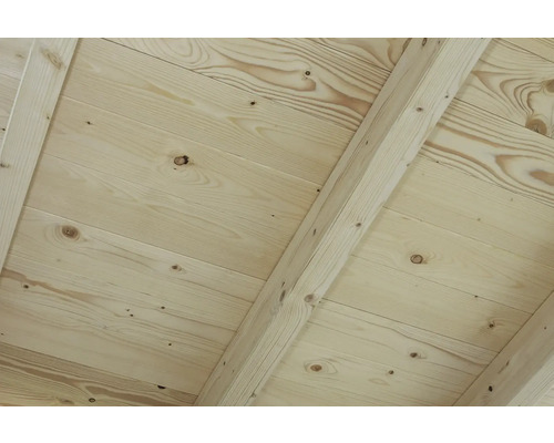 Holzdecke mit Holzrahmen