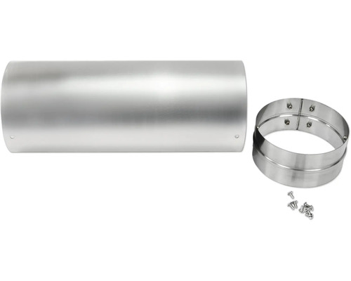 Ofenrohr und Rohrschelle aus Metall