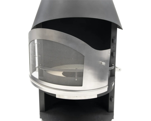 Gartencheminée mit Schutzgittertür