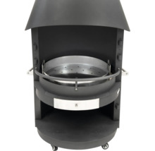 Grillkamin mit Grillrost und Rollen