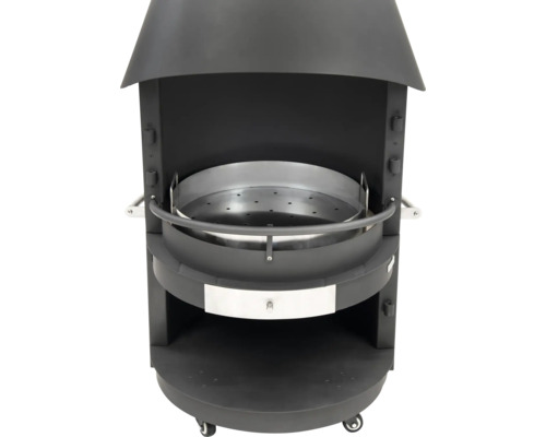 Grillkamin mit Grillrost und Rollen