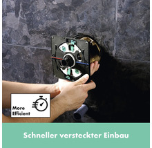 hansgrohe Duscharmatur Unterputz DUOTURN S für 1 Verbraucher schwarz matt ohne Unterputzgrundkörper 75618670