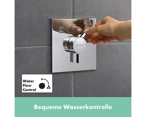 Hansgrohe Unterputz Thermostatarmatur mit Wassermengenregulierung