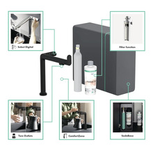 Hansgrohe Aquno Select Kuechenarmatur mit SodaBase Wassersystem