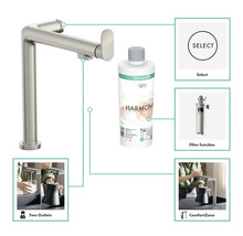 Hansgrohe Aquno Select M81 Einhebel-Küchenmischer mit Harmony Claro Wasserfilter im Set mit Produkteigenschaften
