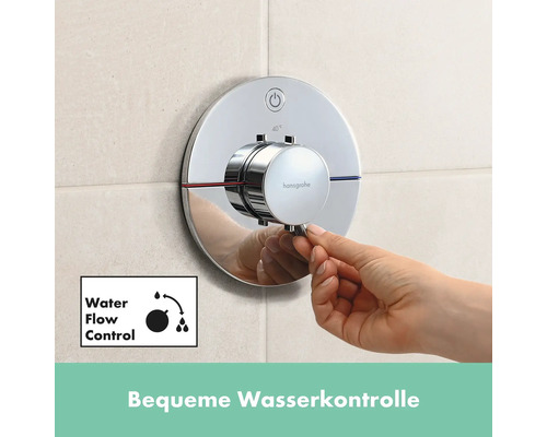 Hansgrohe Unterputz Thermostatarmatur zur Wasserkontrolle im Badezimmer