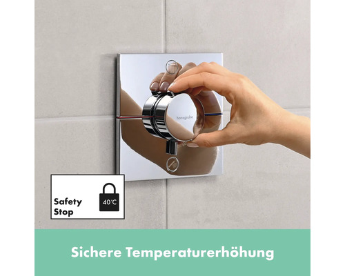 Aufputz-Thermostatarmatur mit Sicherheitssperre