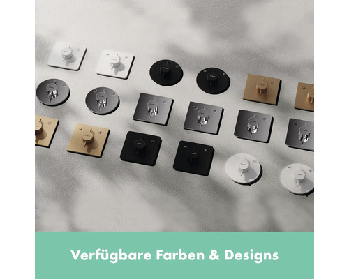 Verschiedene Designs und Farben von Hansgrohe Armaturen für Bad und Dusche