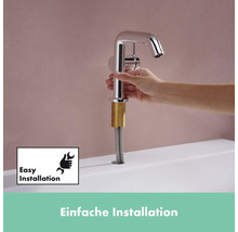 hansgrohe Waschtischarmatur TECTURIS S 150 CoolStart chrom mit Push-Open Ablaufventil 73342000